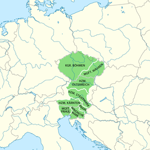 Karte Böhmen unter Ottokar II